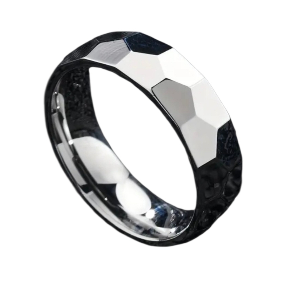 New Stainless Steel Textured Ring Size 12
